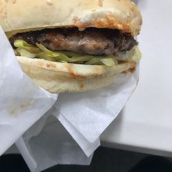 Noodle Plus - This is the plain burger with cheese and sauce  It's a lovely decent burger to have for lunch, really messy but delicious juicy taste