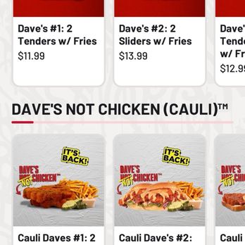 Dave's Hot Chicken - Cauli meals 4$ MORE - Chicken Shop Near Me - Columbia, Maryland Dave's Hot Chicken - Cauli meals 4$ MORE - Chicken Shop Near Me - Columbia, Maryland