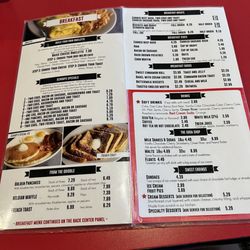 Schoop's Hamburgers - Back of Menu