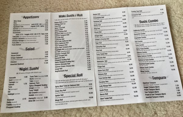 Menu photo 1 Mega Sushi Coquitlam, BC