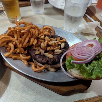 Bullshead Restaurant - Garlic burger with curly fries. - Steakhouses Near Me - San Francisco, California Bullshead Restaurant - Garlic burger with curly fries. - Steakhouses Near Me - San Francisco, California