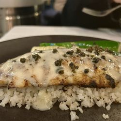 Sweet Basil California Eatery - Barramundi over cauli rice was fantastic