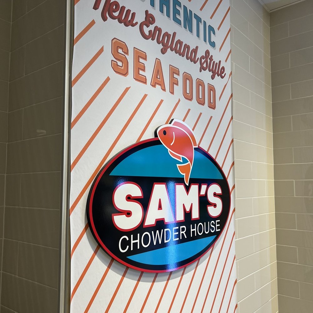 Sam’s Chowder House - a sign for sam's chowder house - Food Stands Near Me - San Francisco, California Sam’s Chowder House - a sign for sam's chowder house - Food Stands Near Me - San Francisco, California