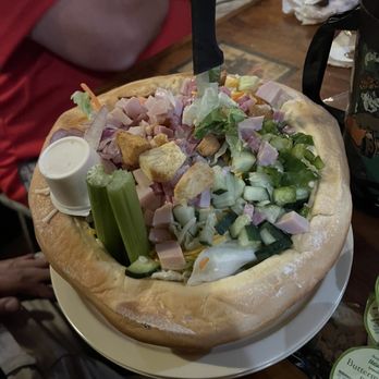 Lambert's Cafe - Chef salad (I think) IN A BREAD BOWL - Seafood Near Me - Foley, Alabama Lambert's Cafe - Chef salad (I think) IN A BREAD BOWL - Seafood Near Me - Foley, Alabama
