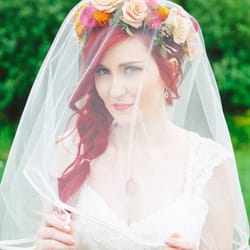 The Dollhouse Beauty Bar - One of our beautiful Brides. Hair & Makeup by Milla