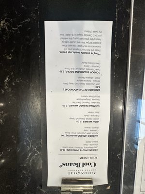 Menu photo 1 MoonGoat Coffee Roasters Costa Mesa, CA