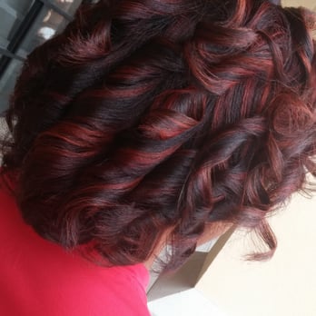 Ogle School - Kim Freeman added a red brown rinse to my hair and styled with these beautiful spiral curls. - Cosmetology Schools Near Me - Stafford, Texas Ogle School - Kim Freeman added a red brown rinse to my hair and styled with these beautiful spiral curls. - Cosmetology Schools Near Me - Stafford, Texas