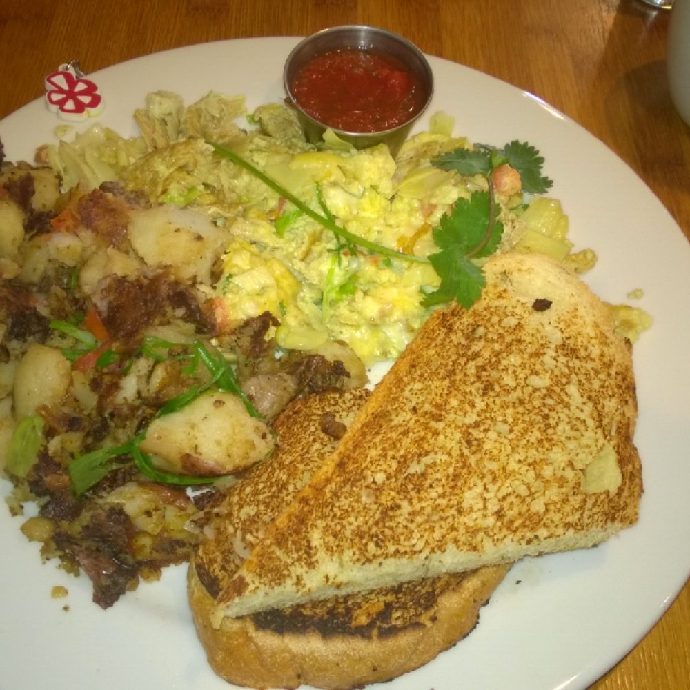 Naked Cafe - Artichoke Scramble - Breakfast & Brunch Near Me - Encinitas, California Naked Cafe - Artichoke Scramble - Breakfast & Brunch Near Me - Encinitas, California