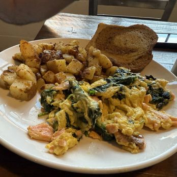 The Mason Jar Cafe - salmon scramble - Breakfast & Brunch Near Me - Benton Harbor, Michigan The Mason Jar Cafe - salmon scramble - Breakfast & Brunch Near Me - Benton Harbor, Michigan