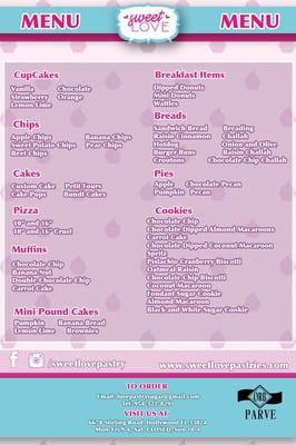 Menu photo 3 Sweet Love Pastry Hollywood, FL