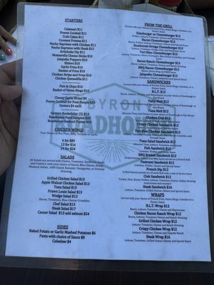 Menu photo 2 Byron Roadhouse Byron, CA