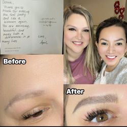 Eyebrows by Donna Tong - Before and after and me and Donna