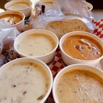 Pike Place Chowder - 8 cup Chowder Sampler w/ Sourdough & oyster crackers - Seafood Near Me - Seattle, Washington Pike Place Chowder - 8 cup Chowder Sampler w/ Sourdough & oyster crackers - Seafood Near Me - Seattle, Washington