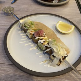 Oyster Mushroom Haloumi skewer