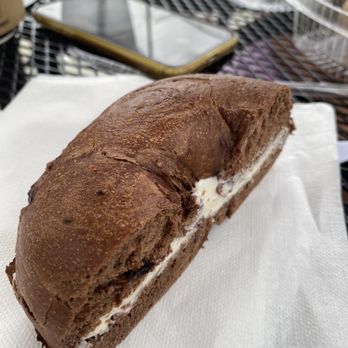 Cassidy's Corner Cafe - The chocolate bagel and honey butter cream cheese kids devoured - Cafes Near Me - Long Beach, California