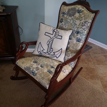Lee's Upholstery - Great-great grandmothers rocker reupholstered by Lee... - Furniture Reupholstery Near Me - Jacksonville, Florida Lee's Upholstery - Great-great grandmothers rocker reupholstered by Lee... - Furniture Reupholstery Near Me - Jacksonville, Florida