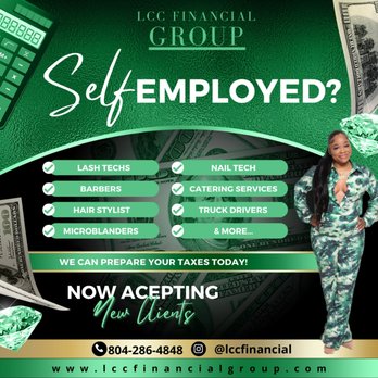 LCC Financial Group - Self Employed? We can help you too - Tax Services Near Me - Henrico, Virginia LCC Financial Group - Self Employed? We can help you too - Tax Services Near Me - Henrico, Virginia