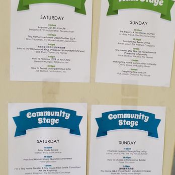 Tiny Fest - Schedule of presentations/discussions (2024) - Festivals Near Me - San Jose, California Tiny Fest - Schedule of presentations/discussions (2024) - Festivals Near Me - San Jose, California