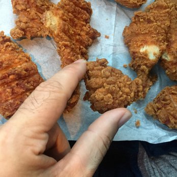 KFC - Seriously? This is a "Strip" of chicken? A McDonalds Nugget is bigger than this! - Fast Food Near Me - Lakewood, Ohio