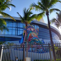Outside the stadium