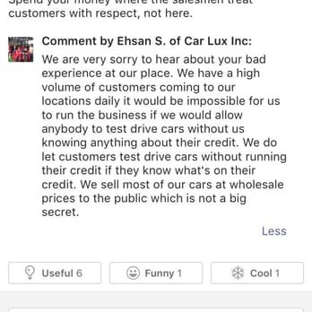 Car Lux - Running credits before test drive?!?!?!? - Car Dealers Near Me - Lennox, California