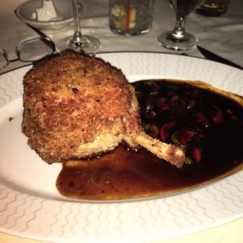 Novelli - Double-cut broiled pork chop with balsamic reduction- very good! - Italian Near Me - Wayne, New Jersey