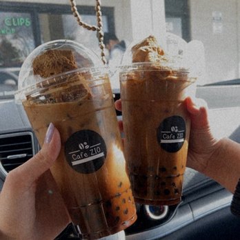 Cafe Zio - Dalgona with tapioca bubbles 10/10 must try! - Bubble Tea Near Me - Edison, New Jersey