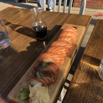 SUSHI DOKKU Japanese Restaurant - Salmon nigiri & zuke salmon - Sushi Bars Near Me - Chicago, Illinois SUSHI DOKKU Japanese Restaurant - Salmon nigiri & zuke salmon - Sushi Bars Near Me - Chicago, Illinois