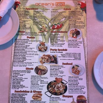 Ocean's Ten - Menu - American Near Me - Miami Beach, Florida