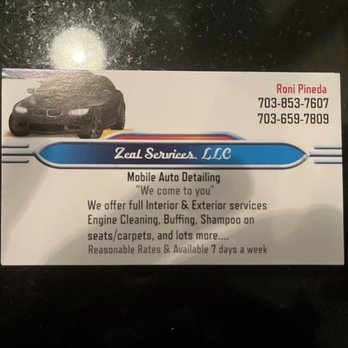 Zeal Services - Business card - Auto Detailing Near Me Zeal Services - Business card - Auto Detailing Near Me