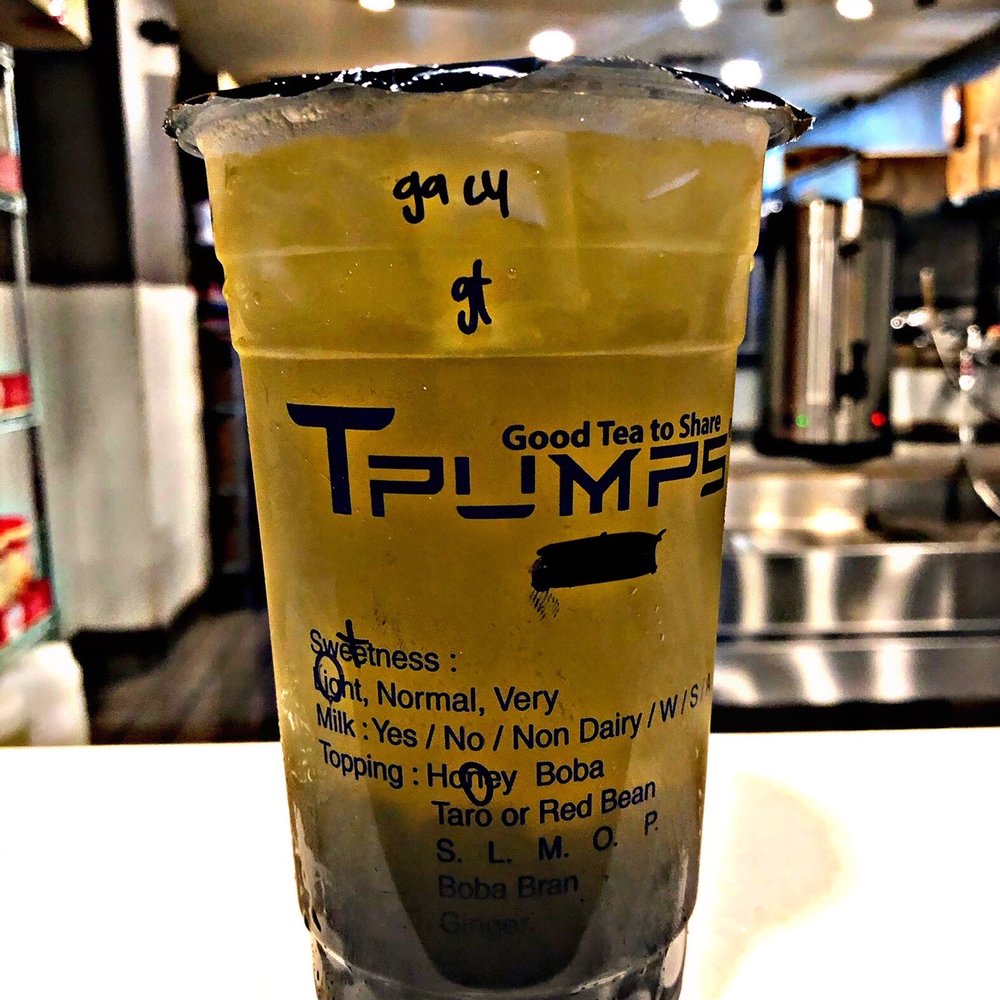 Tpumps - Pasadena - Green Apple Lychee Green Tea with Honey Boba - Bubble Tea Near Me - Pasadena, California Tpumps - Pasadena - Green Apple Lychee Green Tea with Honey Boba - Bubble Tea Near Me - Pasadena, California