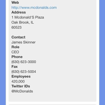 McDonald's - The real corporate number - Fast Food Near Me - East Chicago, Indiana McDonald's - The real corporate number - Fast Food Near Me - East Chicago, Indiana