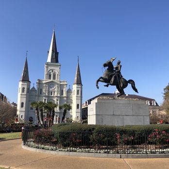 Jackson Square - 12/14/2019 - Jackson Square with St Louis Cathedral in the background - Parks Near Me - New Orleans, Louisiana Jackson Square - 12/14/2019 - Jackson Square with St Louis Cathedral in the background - Parks Near Me - New Orleans, Louisiana