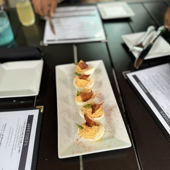 The District SPR - Maple bacon deviled eggs - Wine Bars Near Me - Jacksonville, Florida The District SPR - Maple bacon deviled eggs - Wine Bars Near Me - Jacksonville, Florida