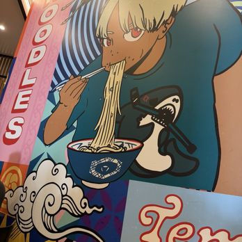 Marugame Udon - Valley Fair - Cool Japan style art work - Noodles Near Me - Santa Clara, California