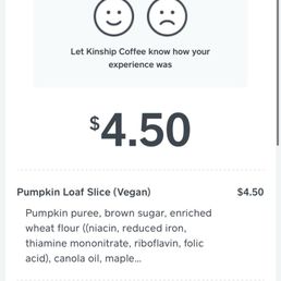 Pumpkin slice receipt Pumpkin slice receipt