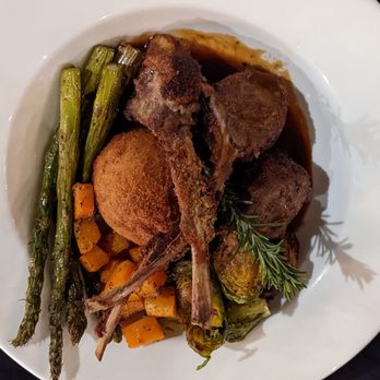 The Mustard Seed - Herb and mustard crusted rack of lamb - New American Near Me - Davis, California The Mustard Seed - Herb and mustard crusted rack of lamb - New American Near Me - Davis, California