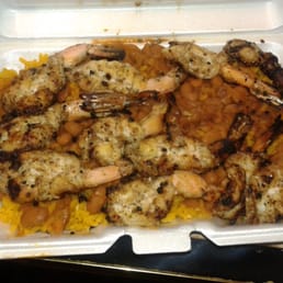 Grilled shrimp and rice Grilled shrimp and rice