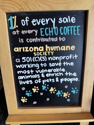 Menu photo 1 Echo Coffee Scottsdale, AZ