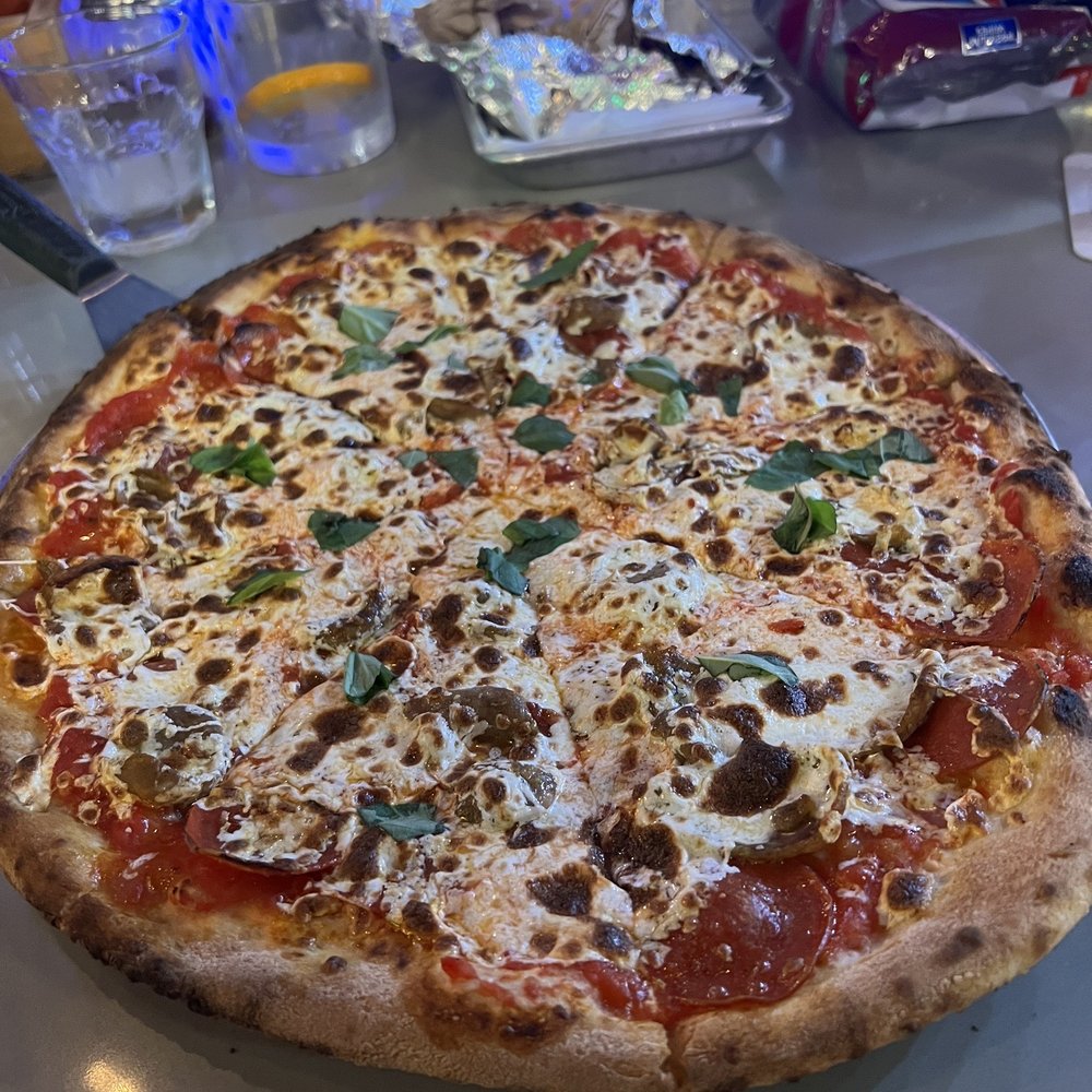 Fired Up Pizza - Traditional Pizza, added Italian sausage. It was really good, not too "floppy" like NY pizza sometimes is - Pizza Near Me - Jacksonville, Florida Fired Up Pizza - Traditional Pizza, added Italian sausage. It was really good, not too "floppy" like NY pizza sometimes is - Pizza Near Me - Jacksonville, Florida