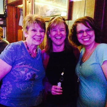 Schult Country Inn - Diane [friendly owner (left)] and Barb [bartender (right)] with diner on Fish Fry Friday at Schult Country Inn near Merrill WI - American Near Me - Merrill, Wisconsin