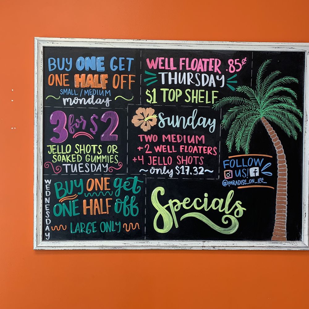 Paradise On Ice Daiquiris  - Cocktail Bars Near Me - Pflugerville, Texas