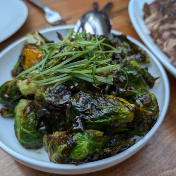 Redbird - BRUSSELS SPROUTS gochujang, scallion, sesame seeds 16 - New American Near Me - Los Angeles, California Redbird - BRUSSELS SPROUTS gochujang, scallion, sesame seeds 16 - New American Near Me - Los Angeles, California