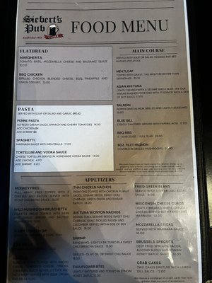 Menu photo 3 Sieberts Pub Salem, WI Menu photo 3 Sieberts Pub Salem, WI