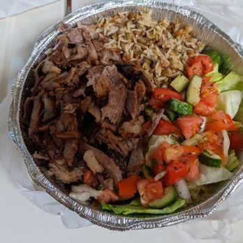 Palmyra Mediterranean Cuisine - Beef and Lamb Shawarma Platter, rice pilaf and Fattoush. - Mediterranean Near Me - Pittsburgh, Pennsylvania Palmyra Mediterranean Cuisine - Beef and Lamb Shawarma Platter, rice pilaf and Fattoush. - Mediterranean Near Me - Pittsburgh, Pennsylvania