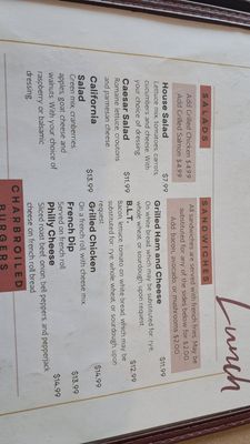 Menu photo 1 The Old Mill Lower Lake, CA