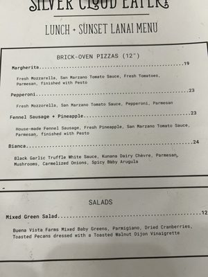 Menu photo 2 Silver Cloud Eatery Kilauea, HI Menu photo 2 Silver Cloud Eatery Kilauea, HI