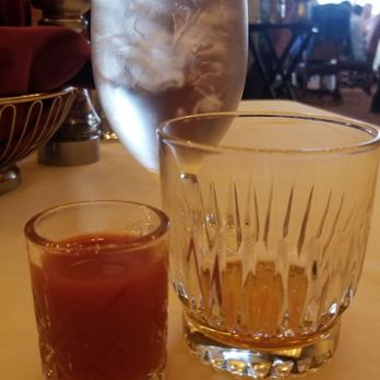1875: The Steakhouse - Shot of tomato juice with my Four Roses - Steakhouses Near Me - French Lick, Indiana 1875: The Steakhouse - Shot of tomato juice with my Four Roses - Steakhouses Near Me - French Lick, Indiana