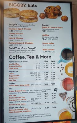 Menu photo 1 Biggby Coffee Itasca, IL