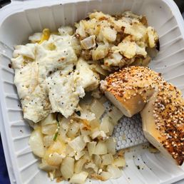 It is supposed to be a Greek omlette but 90% of the filling was just onions. It is supposed to be a Greek omlette but 90% of the filling was just onions.